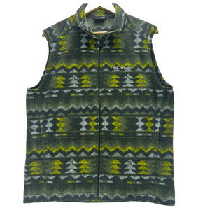 Columbia Horseshoe Ridge Vest- Men's Size Medium geometric Abstract Vintage y2k